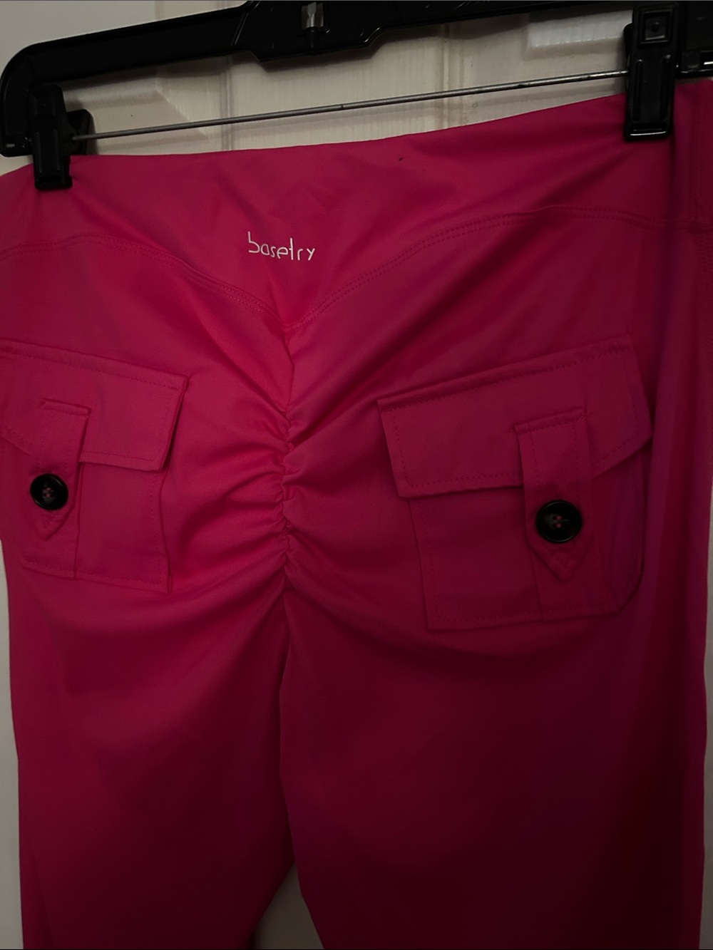 Baretry Women's Hot Pink Ruched back pants